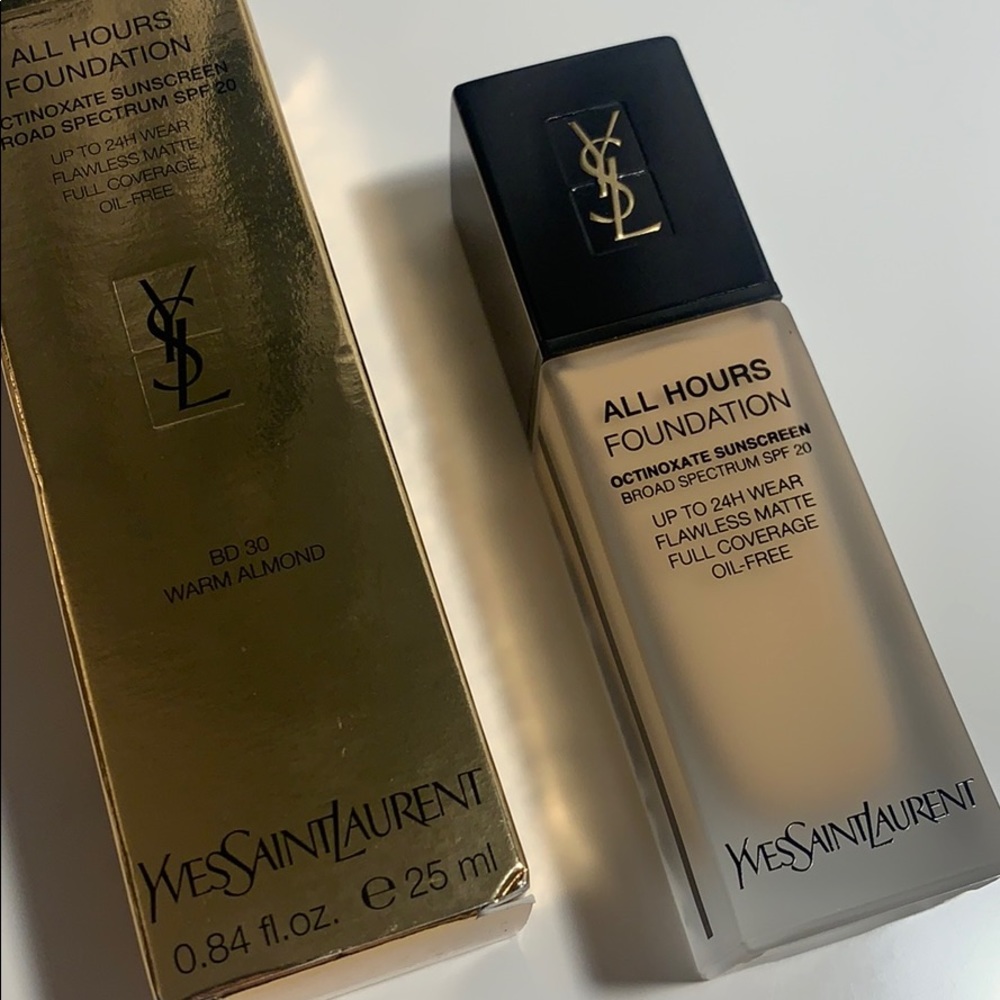NEW • YSL All Hours Foundation - BD30 Warm Almond